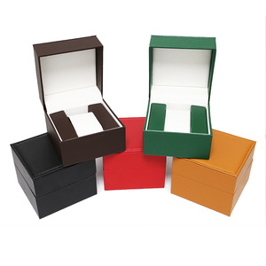 Fashion Watch Box Flip Pu Leather Watch Storage Display Box Jewelry Packaging Box