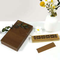 Portable étanche écologique classique Nature bambou brûleur d'encens en bois ensemble bâton emballage boîte de rangement d'encens