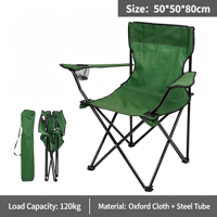 Chaise pliante d'extérieur avec accoudoirs, chaise de pêche compacte et portable, chaise de pêche et de camping de loisirs avec dossier
