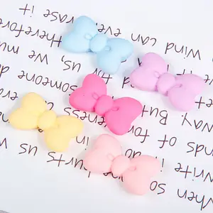 Kawaii Diy Slime Charms Accessories Miniature colors flat bowknot Resin for Kids Gift