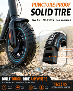 Pneu de Scooter 10 pouces 10x2.0 pneus tout-terrain solides squelette absorbant les chocs pour <span class=keywords><strong>Mi</strong></span> <span class=keywords><strong>Pro</strong></span> Gotrax G4 Hiboy <span class=keywords><strong>S</strong></span> pneu de Scooter électrique - Product Image 6