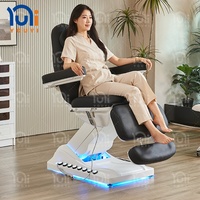 Table de soin électrique réglable pour salon de beauté, spa, et extensions de cils, avec mécanisme de levage, en PU
