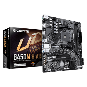 Nueva Placa Base <span class=keywords><strong>GIGABYTE</strong></span> B450M H ARGB AM4 <span class=keywords><strong>B450</strong></span>, AM4 DDR4 64GB PCIe3.0x4 M.2 M-ATX HD VGA ARGB para PC de Escritorio - Product Image 1
