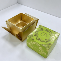 Caixa de Presente de Luxo Personalizada em Papel Rígido com Folha de Ouro Barroca e Abertura em Pétala para Embalagem de Velas, Cosméticos, Joias e Lembranças de Casamento