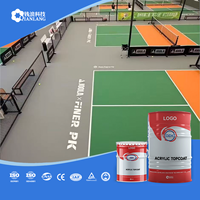Peinture pour terrain de pickleball 100% acrylique, anti-décoloration, résistante aux UV, revêtement coloré, surface antidérapante pour base en béton ou en asphalte