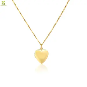 24 k vergulde fancy romantische hart medaillon hanger voor meisjes