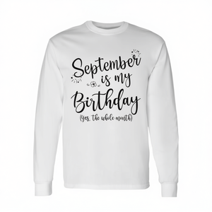 Camiseta de Manga Larga para Celebrar tu Cumpleaños en Septiembre, para Promociones del Mes - Product Image 2