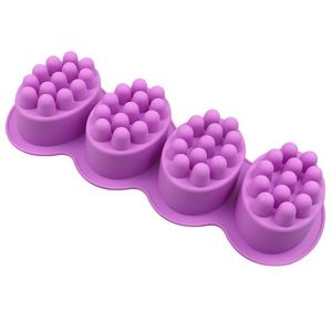 Molde de Silicona Ecológico de 4 Compartimentos para Jabón, Barra de Masaje y Pastel, con Moldes de un Solo Orificio, Muestra Gratuita de Fábrica, OEM/ODM - Product Image 2
