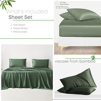 Parures de draps de luxe rafraîchissantes en viscose de bambou 100% couleur unie pour chambre à coucher – Vente en gros
