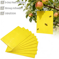 Pièges à moustiques biodégradables en gel jaune, écologiques et jetables, pour la protection des serres, des jardins et des élevages.