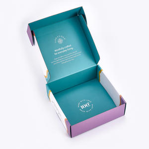 Boîte d'emballage en carton ondulé carré extra-résistant, double face, colorée, livraison rapide, boîtes pour vêtements, boîtes pliables pour sous-vêtements - Product Image 3