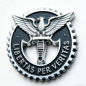 Écusson personnalisé 'Libertas Per Veritas' en forme d'aigle, en métal émaillé 2D, thème Amour, pour la remise des diplômes, l'anniversaire et Halloween - Product Image 6