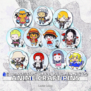 도매 3D 청동 원피스 브로치 일본 만화 애니메이션 캐릭터 루피 밀짚 모자 해적 예술 테마 금속 중국 새해 - Product Image 5