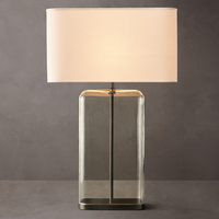 Lampe de table en verre de luxe pour chambre à coucher, décoration intérieure, luminaire de chevet pour hôtel
