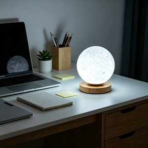 Creative <strong>Lunar</strong> Desk <strong>Lamp</strong> 3D Printed USB Tri-color Headboard <strong>Lamp</strong> LED Living Room <strong>Lamp</strong> - Product Image 3