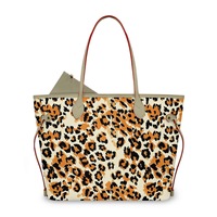 Ensemble de sacs fourre-tout en PU imprimé léopard, grand sac à main à bandoulière avec petite pochette à fermeture éclair, sac de voyage portable pour femmes