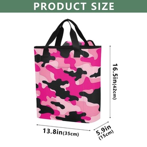 Sac à dos isotherme portable pour la livraison de nourriture, avec poche, imprimé camouflage rose personnalisé, pour le camping en plein air, pour ranger des canettes de bière - Product Image 4