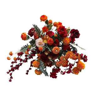 Camino de Mesa de <span class=keywords><strong>Flores</strong></span> Artificiales de Seda Realistas Hechas a Mano para Graduación, Navidad, Halloween, Año Nuevo Chino - Venta al por Mayor - Product Image 2