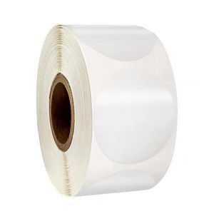 Lot de 500 autocollants ronds transparents auto-adhésifs en rouleau pour scellage d'emballages professionnels, étiquettes de scrapbooking et étiquettes de fermeture pour sacs de biscuits - Product Image 4