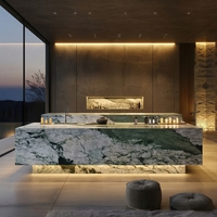 Dalle de quartzite vert royal Patagonia de qualité supérieure, pierre naturelle pour comptoirs de cuisine, murs, design moderne