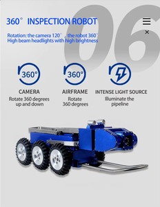 หุ่นยนต์ตรวจสอบท่อสแตนเลส K20 จากโรงงานผู้ผลิตโดยตรง พร้อมกล้องตรวจสอบท่อระบายน้ำสำหรับงานสำรวจท่อระบายน้ำ ท่ออ่างล้างหน้า และอุโมงค์ - Product Image 2