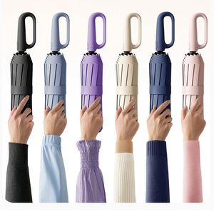 Business 21 Inch Ring Buckle 8-Rib Automatic Folding Large Size <b>Windproof</b> Double Person Car Shade Sun Protection Rain <b>Umbrella</b> - Product Image 6