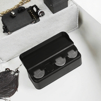 Onlyoa Promotion : Boîte de rangement pour pièces de monnaie de voiture en plastique ABS noir avec logo personnalisé, 4 à 7 compartiments, organiseur de poche