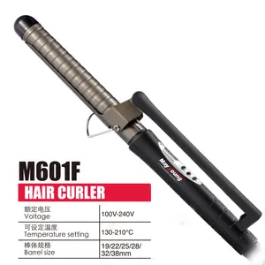 M602F-Rizador de pelo de titanio, tijeras profesionales de estilo pitillo