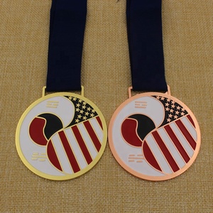 Médaille du championnat du monde de karaté taekwondo muay thaï or argent bronze personnalisé de conception OEM - Product Image 1