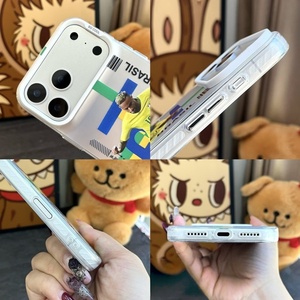 Coque de téléphone rigide avec impression UV, design footballeurs, pour iPhone XS XR 11 12 17, coque arrière personnalisée OEM laser IMD - Product Image 3