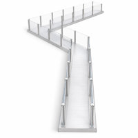 Balustrade en acrylique sur mesure de haute qualité, garde-corps transparent comme du cristal avec poteau en acier inoxydable pour balcon de luxe