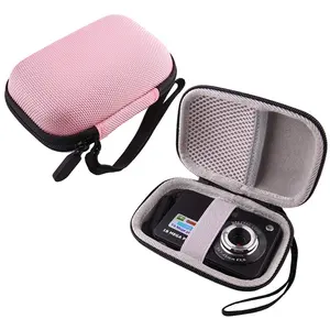 Wholesale Mini EVA Camera Case Easy Carrying Soft Bag with Hard Shell Protector Handle and Mesh Pocket