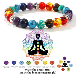 <span class=keywords><strong>Bracelet</strong></span> diffuseur <span class=keywords><strong>7</strong></span> <span class=keywords><strong>chakras</strong></span> Go2boho, <span class=keywords><strong>perles</strong></span> en pierre naturelle, accessoire de yoga équilibrant, <span class=keywords><strong>bracelet</strong></span> de guérison volcanique, <span class=keywords><strong>bracelet</strong></span> tendance - Product Image 2