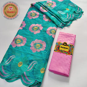 Tessuto di pizzo secco africano <span class=keywords><strong>bianco</strong></span> puro con Bazin originale ricco per le donne nigeriane sposa sposa Voile - Product Image 4