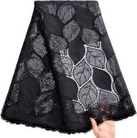 Tissu en dentelle guipure à sequins en gros, tissu en dentelle africaine brodé, dentelle à cordon avec sequins pour robes de mariée et vêtements