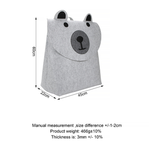 Upin-Cảm thấy giỏ lưu trữ cho trẻ em, lớn gấp động vật phim hoạt hình gấu giặt <span class=keywords><strong>Hamper</strong></span> cho trẻ em trong phòng khách và phòng ngủ - Product Image 3