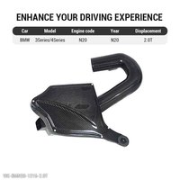 Pour BMW Série 3 Série 4 F80 F30 320 I 330I 335i 340i 328i N20 Kit de système de filtre de boîte d'admission d'air froid en fibre de carbone sèche 2.0T