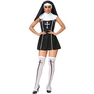 Nuevo Disfraz de <span class=keywords><strong>Monja</strong></span> para Halloween 2026, Disfraz para Baile de Máscaras, Disfraz de Cosplay de <span class=keywords><strong>Monja</strong></span> - Product Image 1