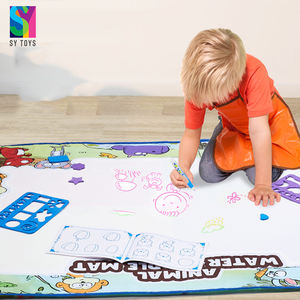 SY Kinder pädagogisches Zeichens pielzeug 120*90 doppelseitig 2 in 1 Farbe Schreib decke Wasser malerei Leinwand Set Spielzeug - Product Image 3