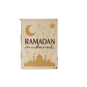 <b>Islamic</b> Home Decorations Front Door Sign <b>Canvas</b> Ramadan Mubarak Wall Hanging Banner - Product Image 2
