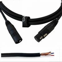 Câble de microphone XLR mâle-femelle OEM CH-R040 avec blindage spiralé, gaine en PVC, conducteur en cuivre sans oxygène