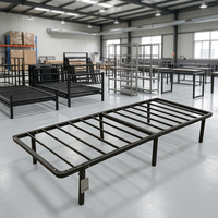 Base de lit plateforme King Size en acier inoxydable durable avec sommier à lattes, pièce de rechange compatible, pièces de mobilier en gros