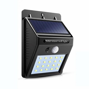 20 LED năng lượng mặt trời đèn PIR cảm biến chuyển động ngoài trời không thấm nước không dây an ninh năng lượng mặt trời <span class=keywords><strong>Powered</strong></span> bên ngoài vườn đường phố Đèn tường - Product Image 1