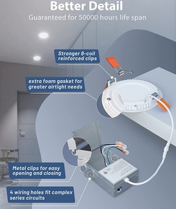ไฟดาวน์ไลท์ LED แบบฝังฝ้า รุ่นใหม่ ขนาด 89 มม. แสงวอร์มไวท์ 3500K 120 °   ไฟส่องสว่างภายในบ้านแบบปรับมุมลำแสงได้ ตัวเรือนอะลูมิเนียม กันน้ำ IP44 - Product Image 5