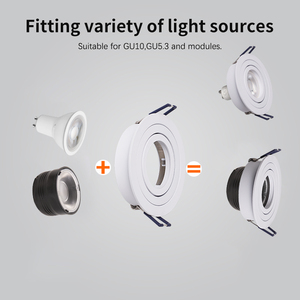 Luce rotonda regolabile IP20 da <span class=keywords><strong>incasso</strong></span> a LED da soffitto in stile moderno in alluminio faretto - Product Image 5