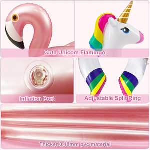 Flotador Inflable de PVC para Piscina, Flamenco y Unicornio, para Niños - Product Image 3