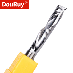 Douruy nén phay cắt đồ gỗ lên & xuống cắt <span class=keywords><strong>1</strong></span> sáo xoắn ốc Carbide phay công cụ <span class=keywords><strong>CNC</strong></span> <span class=keywords><strong>Router</strong></span> gỗ End Mill Cutter bit - Product Image 1