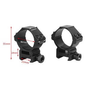 Montura Táctica para Mira Telescó<span class=keywords><strong>pica</strong></span> <span class=keywords><strong>de</strong></span> 34 mm, Color Negro Mate, Aleación <span class=keywords><strong>de</strong></span> Acero y Aluminio 6061-T6, Ligera, 112 g, Altura Media, <span class=keywords><strong>PICA</strong></span> - Product Image 6