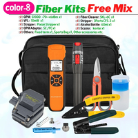 Vente chaude Fibre Optique FTTH Tool Kit Free Mix -70 ~ 6dBm OPM MTP-11 Komshine Cleaver FC-6S AUA-6S SKL-6C VFL 10MW DIY Multi Options