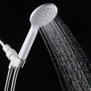 duş rafı için el duş başlığı Suppliers-Duş başlığı başlığı banyo ABS plastik su tasarrufu el duş seti Sus hortum ve duvara monte sabit braketi